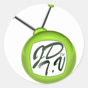 JDs TV-Aufkleber Runder Aufkleber