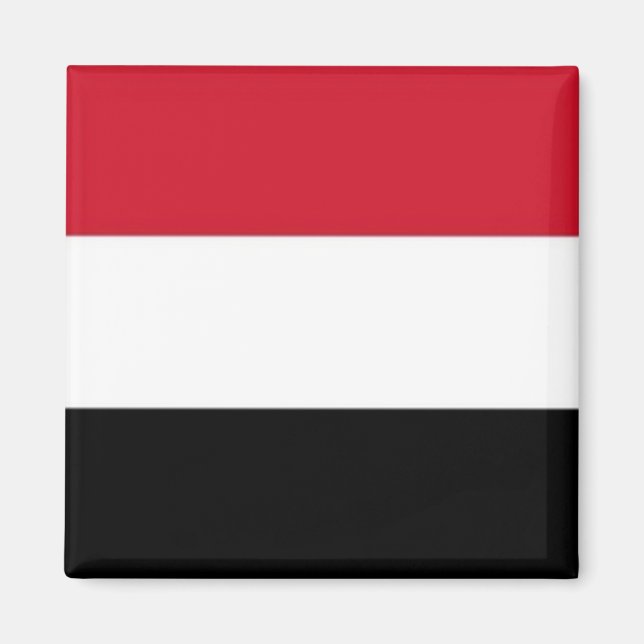 JE001 JEMENI, Flagge, Jemen, Kühlschrank Magnet (Vorne)