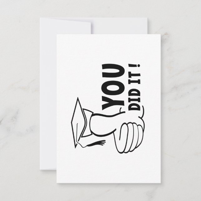 Je bent geslaagd of je hebt het gehaald, diploma karte (Vorderseite)