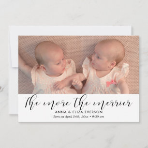 Je besser das merriere Foto der Zwillingsschwester Ankündigung