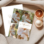 Je besser die Ankündigung des Gold Baby Fotos ist<br><div class="desc">Feiern Sie die Neuigkeiten mit einem goldenen Foto "The More The Merrier". Diese elegante Karte verfügt über eine 4-Foto-Collage und ein einfaches Drehbuch,  das sich perfekt eignet,  um eine Überraschungsschwangerschaft anzukündigen oder Familienfreude zu teilen. Ideal für moderne und rustikale Weihnachtsankündigungen.</div>