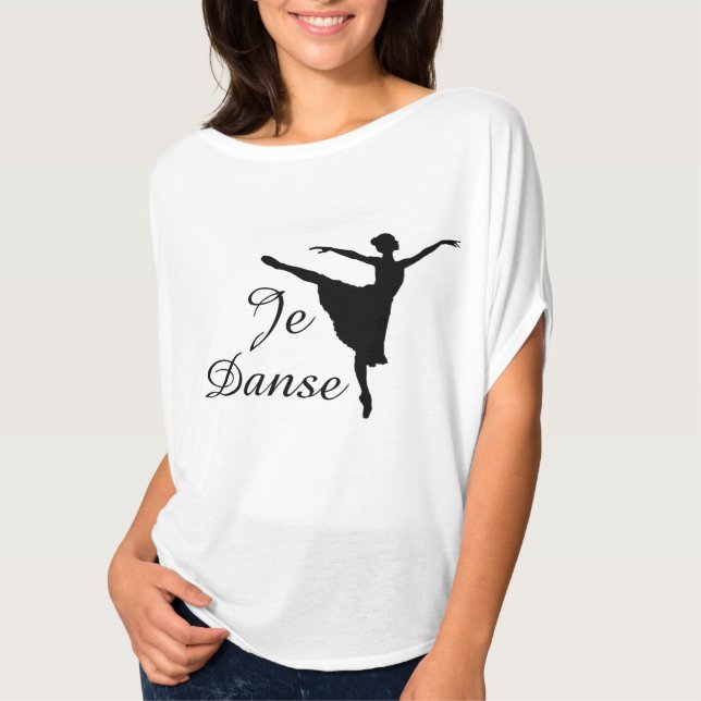 Je Danse Ballett (ich tanze) T-Shirt (Vorderseite)