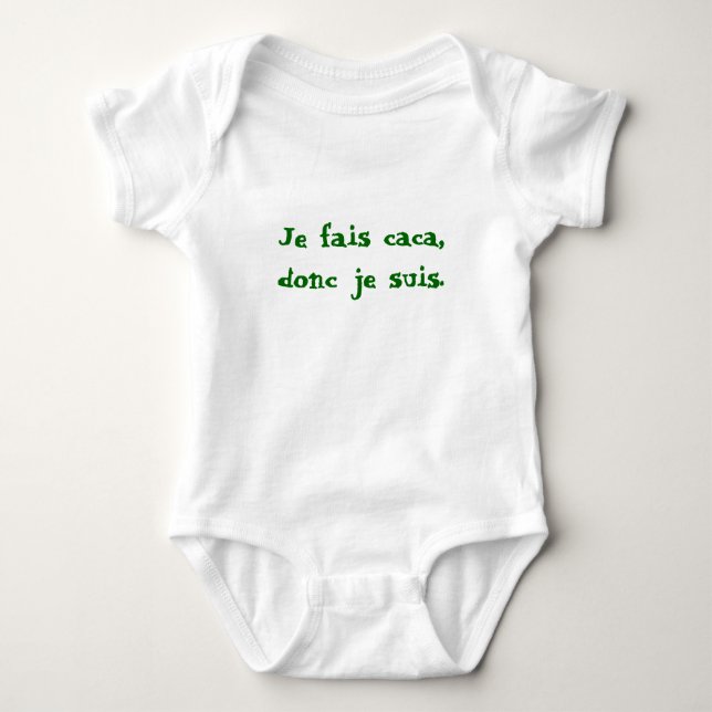 Je fais caca, donc je suis. baby strampler (Vorderseite)
