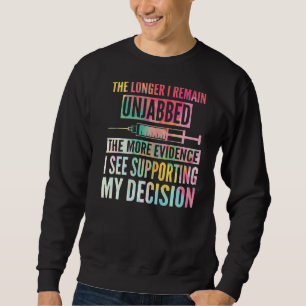 Je länger ich ungestört bleibe, desto mehr Beweise Sweatshirt