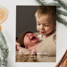 Je mehr das frohe Weihnachts-Foto Ankündigung