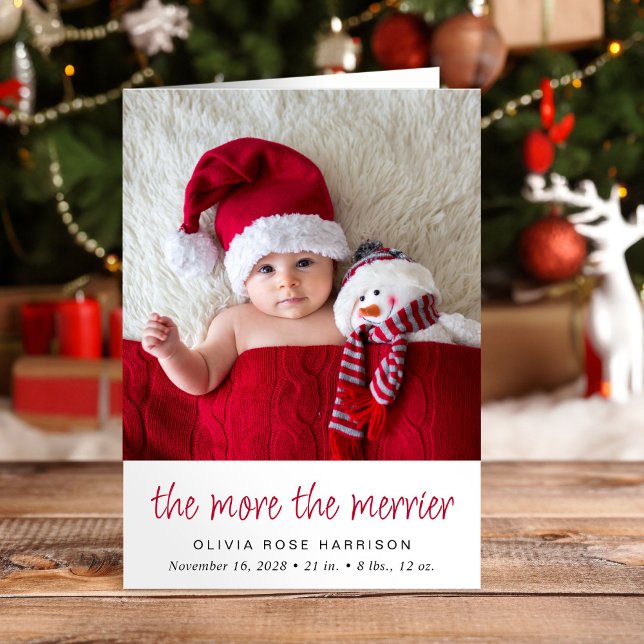 Je mehr das glühende Weihnachtsgeburt zum Foto wir Ankündigung (A beautiful and unique way to thank family and friends and introduce them to your Christmas  baby)