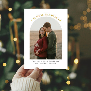 Je mehr das leichtere Arch-Weihnachtsalter Gold Feiertagskarte