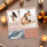 Je mehr das Merrier Rust Geburt Ankündigung Foto<br><div class="desc">Eine moderne Karte als Geburtsankündigung mit einer einfachen minimalen Botschaft "Je mehr der Bessere" beinhaltet Vorlagen für 2 Fotos vorne und 1 hinten Personalisieren mit Ihren Namen,  kurze Nachricht vorne und auf der Rückseite Babystats. * Vorbilder von Jonathan Borba auf Unsplash Back Image von Damir Spanic auf Unsplash</div>