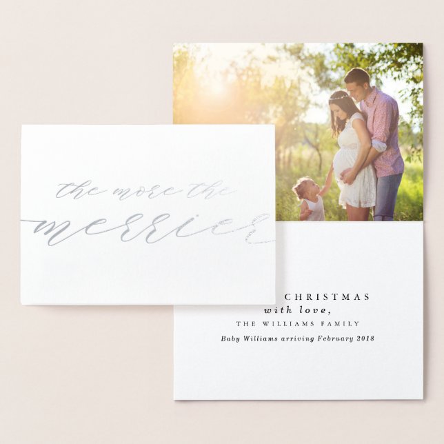 Je mehr das Merrier Weihnachten Folienkarte (Anzeige)