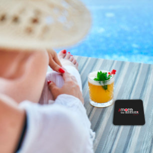 Je mehr, desto besser Zitat zur Ermutigung  Rechteckiger Pappuntersetzer