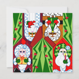 Je mehr die frohe Weihnachtskarte ist Feiertagskarte