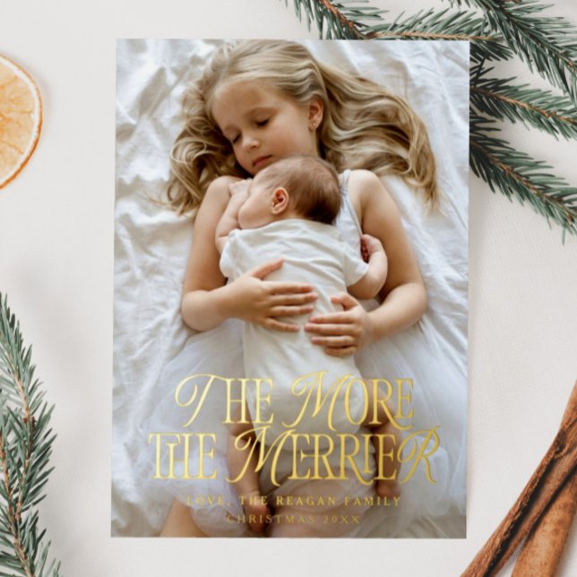 Je mehr die Geburtserklärung des Merrier Holiday v Folieneinladung (Von Creator hochgeladen)