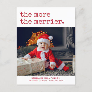 Je mehr die heitere Weihnachtsgeburt  Ankündigungspostkarte