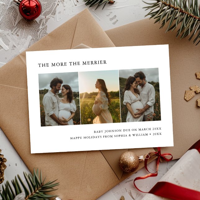 Je mehr die Merrier Christmas Baby Ankündigung (Von Creator hochgeladen)