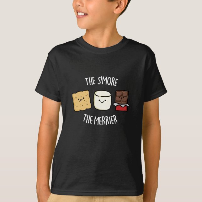 Je mehr die Merrier Funny Smore Puff Dark BG T-Shirt (Vorderseite)