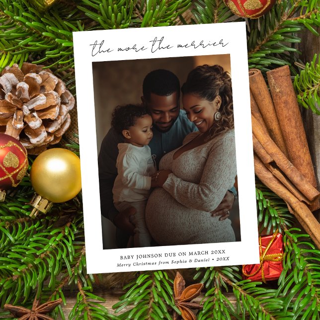 Je mehr die Merrier White Pregnancy Ankündigung (Von Creator hochgeladen)