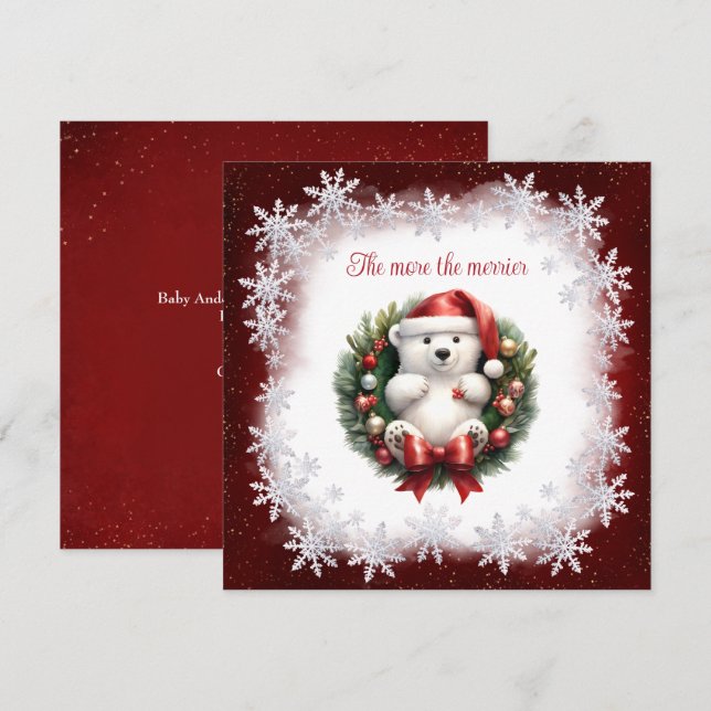 Je mehr die schwächere Schwangerschaftsankündigung Dankeskarte (Vorne/Hinten)