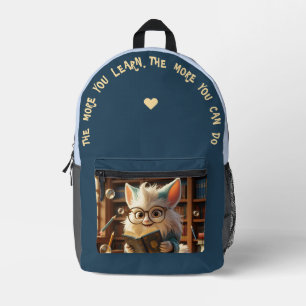 Je mehr du lernst, desto mehr kannst du tun bedruckter rucksack