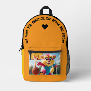 Je mehr du übst… bedruckter rucksack