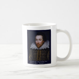 "Je mehr ich gebe" Shakespeare Liebeszitat Geschen Tasse