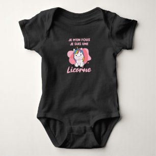 Je M'en Fous Je Suis Une Licorne - Sweet Unicorne Baby Strampler