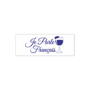 Je Parle Francais spreche ich Glasbarett des Permastempel