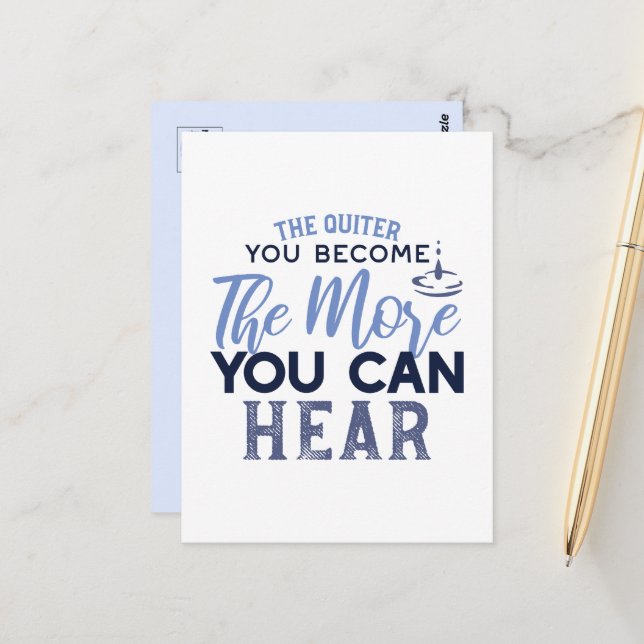 Je quiter Sie werden, desto mehr können Sie Zitat  Postkarte (Vorderseite/Rückseite Beispiel)