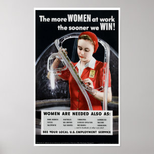 Je schneller wir gewinnen, desto mehr Frauen am Ar Poster