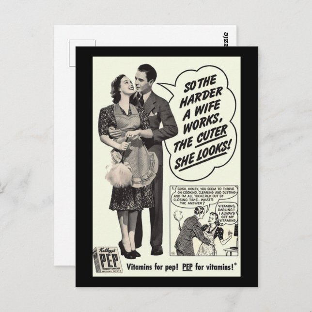 Je schwieriger eine Ehefrau funktioniert, desto Ni Postkarte (Vorne/Hinten)