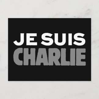 Je Suis Charlie - Ich bin Charlie Black Postkarte