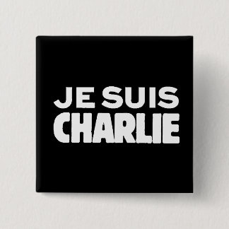 Je Suis Charlie-ICh morgens Charlie-Weiß auf Button