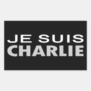 JE SUIS CHARLIE - Leute der nationalen Einheit Rechteckiger Aufkleber