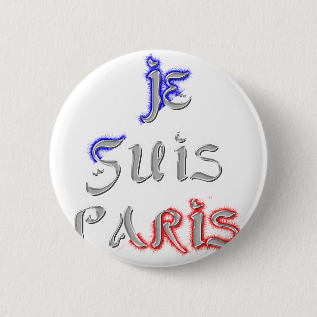 Je Suis Paris Art Print Button (Vorderseite)