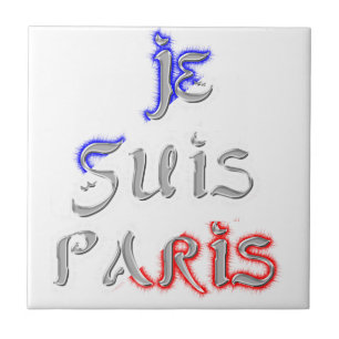 Je Suis Paris Art Print Fliese