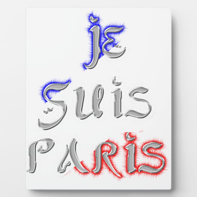 Je Suis Paris Art Print Fotoplatte (Vorderseite)