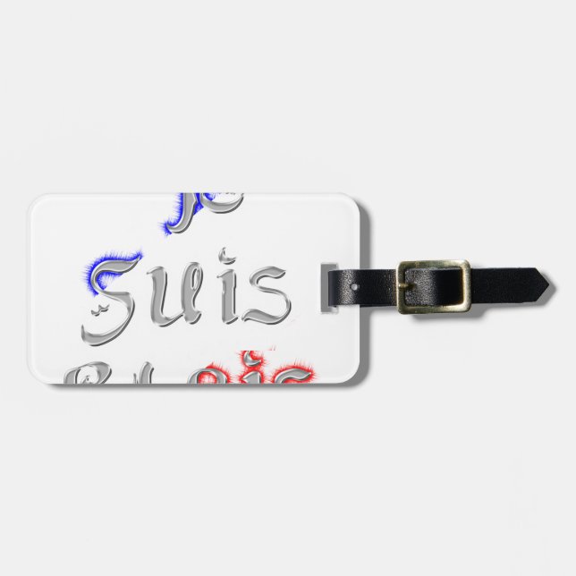 Je Suis Paris Art Print Gepäckanhänger (Vorderseite horizontal)