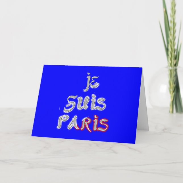 Je Suis Paris Art Print Karte (Vorderseite)