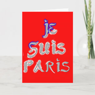 Je Suis Paris Art Print Karte