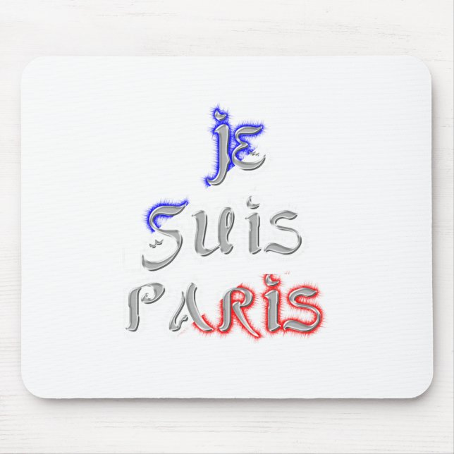 Je Suis Paris Art Print Mousepad (Vorne)