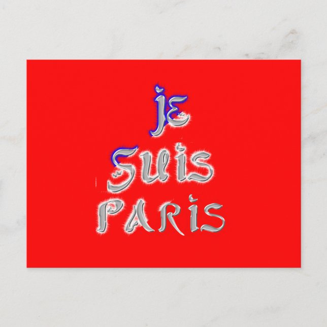 Je Suis Paris Art Print Postkarte (Vorderseite)