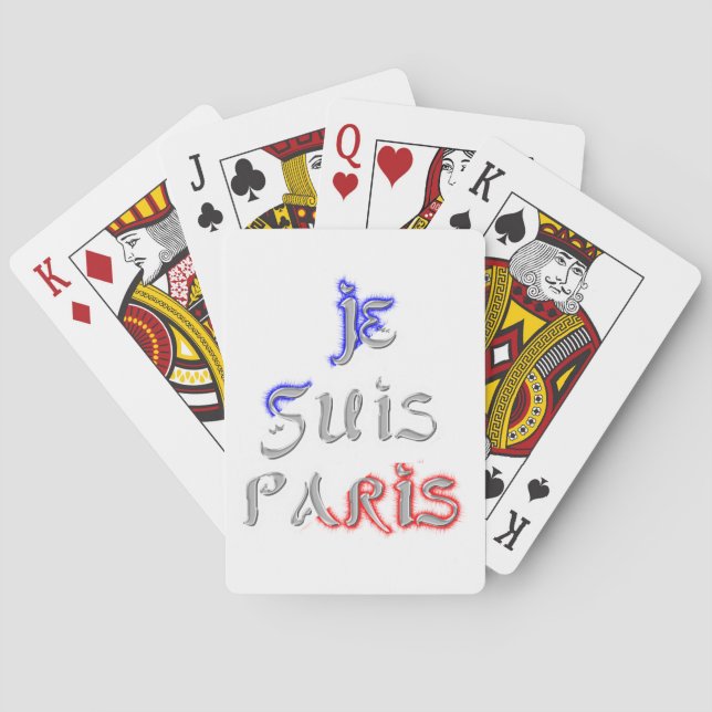 Je Suis Paris Art Print Spielkarten (Rückseite)