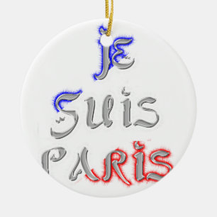 Je Suis Paris I Love Paris Text Kunst Druck Keramik Ornament