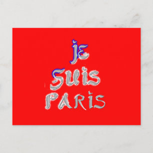 Je Suis Paris Kunstdruck Postkarte