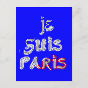Je Suis Paris Kunstdruck Postkarte