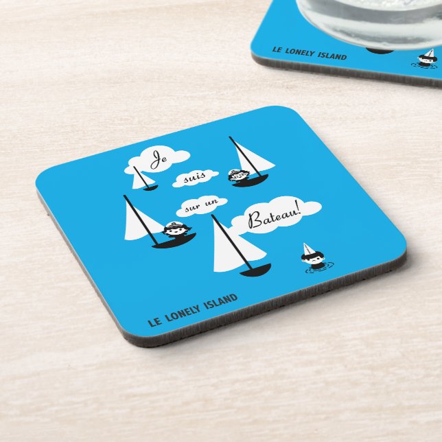 Je suis sur UNOBateau! Untersetzer (Linke Seite)