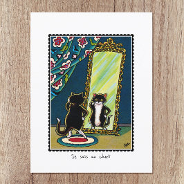 "Je suis un Chat" Cat Personalisiert Postkarte