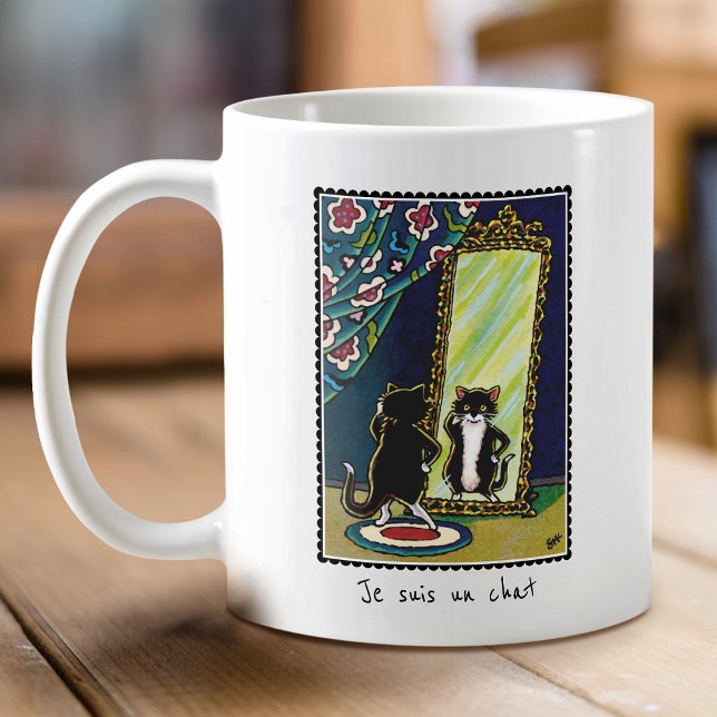 "Je suis un Chat" Custom Kitty Cat Niedliche Tasse (Von Creator hochgeladen)