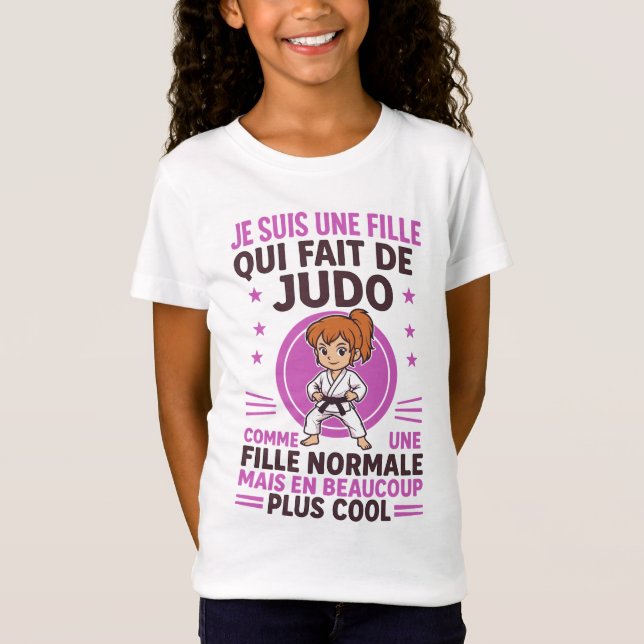 je suis une fille qui fait de judo T-Shirt (Vorderseite)