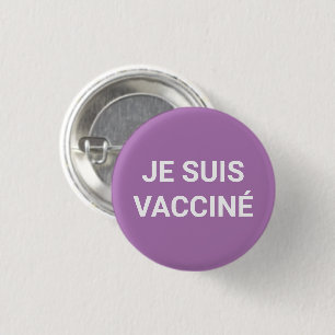 Je suis vacciné, Lavendel, französisch Button
