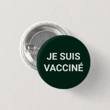 Je suis vacciné, piniengrüne französische Sprache